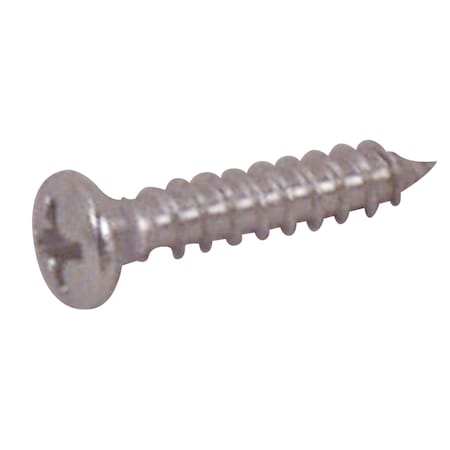 Self-Drilling Screw, #8 X 1-1/4 In, Stainless Steel Oval Head Phillips Drive